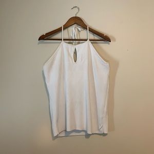 New York & Company White Halter Top